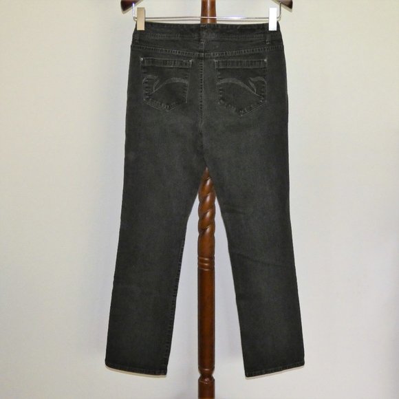 Gloria Vanderbilt Gwen Straight Leg black denim jeans - Picture 6 of 7